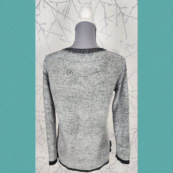 Jawbreaker Light Gray Skull Knit Crewneck Sweater - Picture 3 of 4